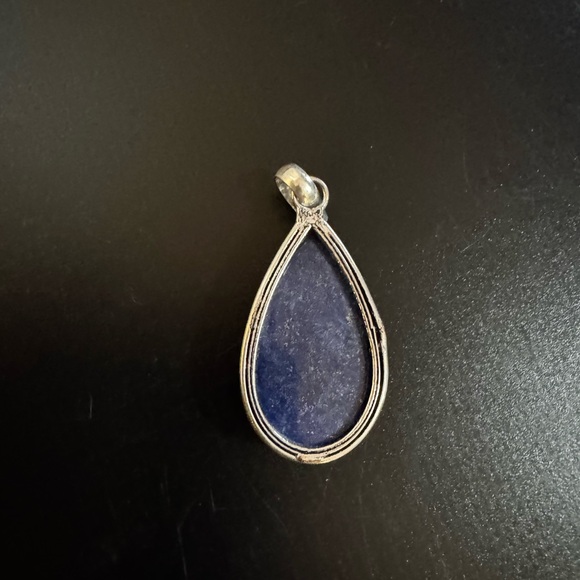 Lapis Teardrop Pendant Necklace - Picture 3 of 3